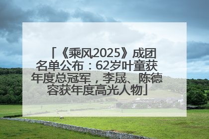 《乘风2025》成团名单公布：62岁叶童获年度总冠军，李晟、陈德容获年度高光人物