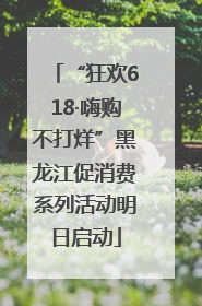 “狂欢618·嗨购不打烊”黑龙江促消费系列活动明日启动