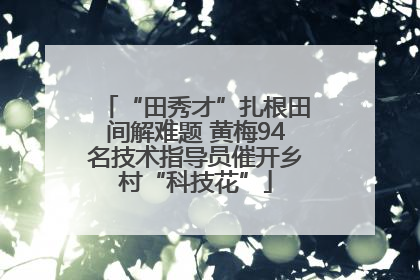 “田秀才”扎根田间解难题 黄梅94名技术指导员催开乡村“科技花”