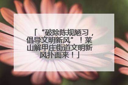 “破除陈规陋习，倡导文明新风”！莱山解甲庄街道文明新风扑面来！