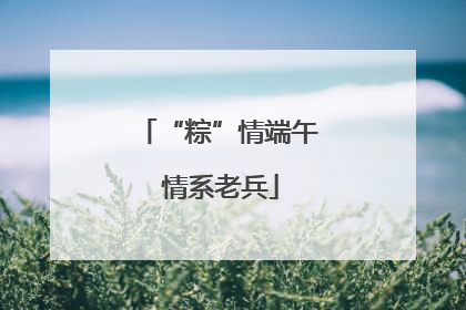 “粽”情端午 情系老兵