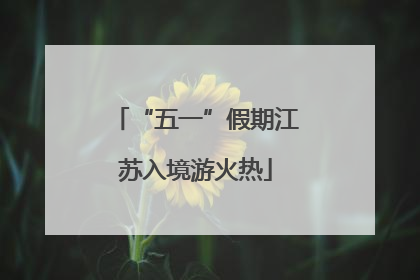“五一”假期江苏入境游火热