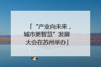 “产业向未来，城市更智慧”发展大会在苏州举办