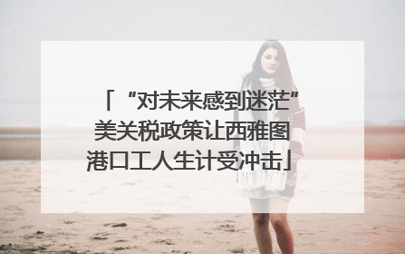 “对未来感到迷茫” 美关税政策让西雅图港口工人生计受冲击