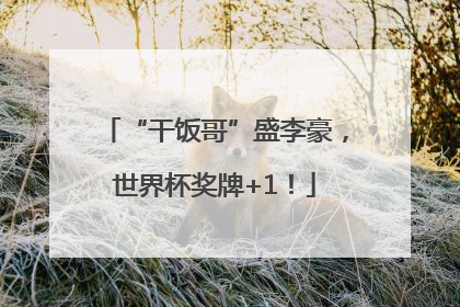 “干饭哥”盛李豪，世界杯奖牌+1！