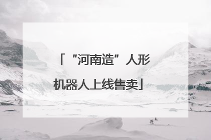 “河南造”人形机器人上线售卖