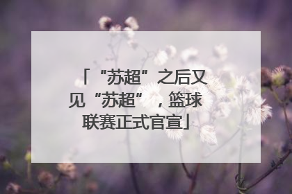 “苏超”之后又见“苏超”，篮球联赛正式官宣