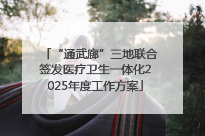 “通武廊”三地联合签发医疗卫生一体化2025年度工作方案