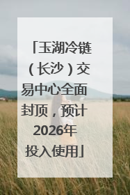 玉湖冷链（长沙）交易中心全面封顶，预计2026年投入使用