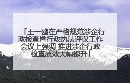王一鸥在严格规范涉企行政检查暨行政执法评议工作会议上强调 推进涉企行政检查质效大幅提升