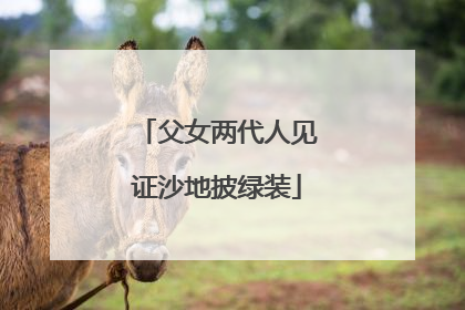 父女两代人见证沙地披绿装