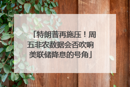 特朗普再施压！周五非农数据会否吹响美联储降息的号角