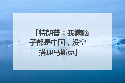 特朗普：我满脑子都是中国，没空搭理马斯克