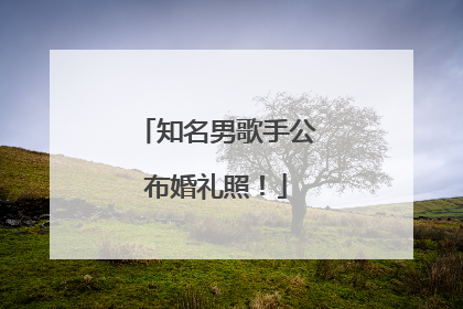 知名男歌手公布婚礼照！