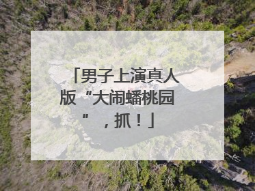 男子上演真人版“大闹蟠桃园”，抓！
