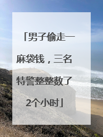 男子偷走一麻袋钱，三名特警整整数了2个小时