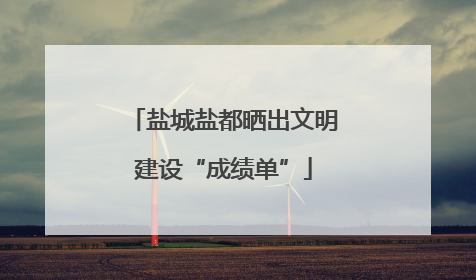 盐城盐都晒出文明建设“成绩单”