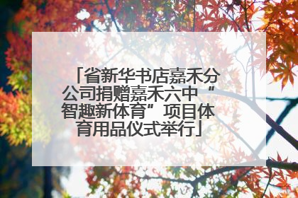 省新华书店嘉禾分公司捐赠嘉禾六中“智趣新体育”项目体育用品仪式举行
