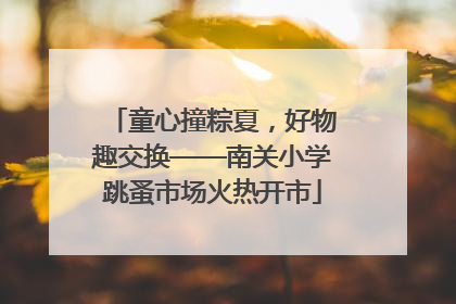 童心撞粽夏，好物趣交换——南关小学跳蚤市场火热开市