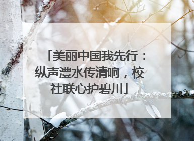 美丽中国我先行：纵声澧水传清响，校社联心护碧川