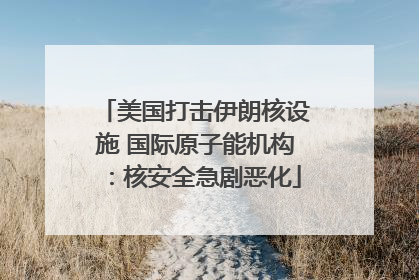 美国打击伊朗核设施 国际原子能机构：核安全急剧恶化