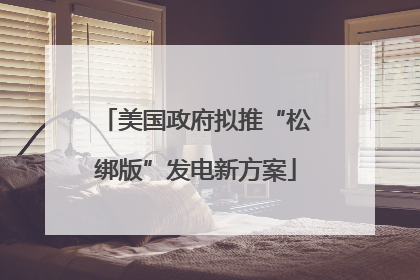 美国政府拟推“松绑版”发电新方案