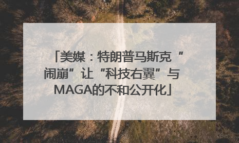 美媒：特朗普马斯克“闹崩”让“科技右翼”与MAGA的不和公开化