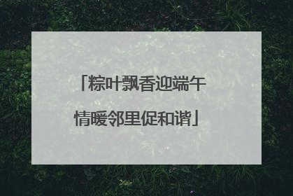 粽叶飘香迎端午 情暖邻里促和谐