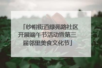 纱帽街道绿苑路社区开展端午节活动暨第三届邻里美食文化节