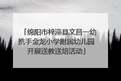绵阳市梓潼县文昌一幼携手金龙小学附属幼儿园开展送教送培活动