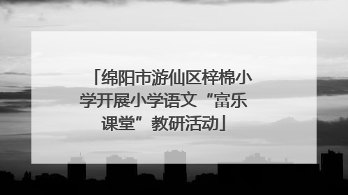 绵阳市游仙区梓棉小学开展小学语文“富乐课堂”教研活动