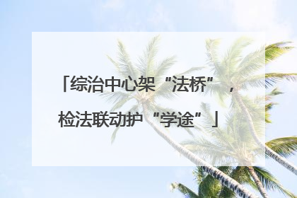 综治中心架“法桥”，检法联动护“学途”