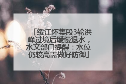 绥江怀集段3轮洪峰过境后缓慢退水，水文部门提醒：水位仍较高需做好防御