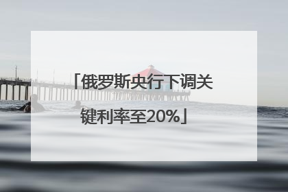 俄罗斯央行下调关键利率至20%