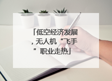 低空经济发展，无人机“飞手”职业走热