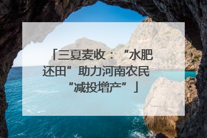 三夏麦收：“水肥还田”助力河南农民“减投增产”