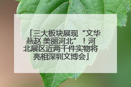 三大板块展现“文华燕赵 美丽河北”！河北展区近两千件实物将亮相深圳文博会
