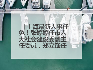 上海最新人事任免！张婷婷任市人大社会建设委副主任委员，郑立锋任市监察委委员