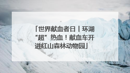 世界献血者日丨环湖“超”热血！献血车开进红山森林动物园