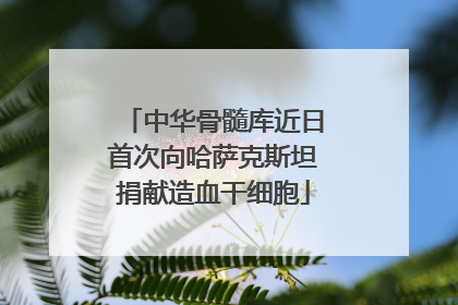 中华骨髓库近日首次向哈萨克斯坦捐献造血干细胞
