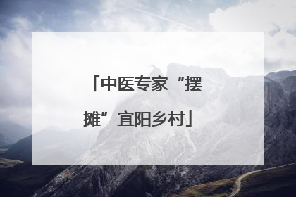 中医专家“摆摊”宜阳乡村