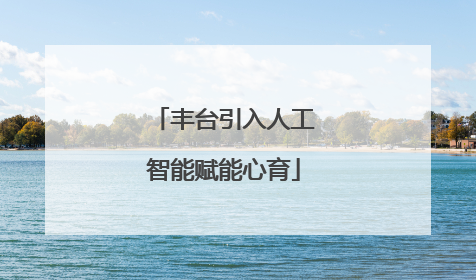 丰台引入人工智能赋能心育