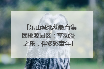 乐山城北幼教育集团桃源园区：享动漫之乐，伴多彩童年