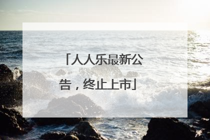 人人乐最新公告，终止上市