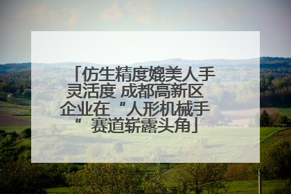 仿生精度媲美人手灵活度 成都高新区企业在“人形机械手”赛道崭露头角