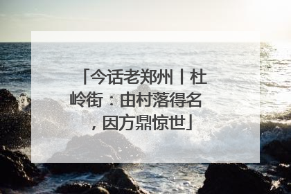 今话老郑州丨杜岭街：由村落得名，因方鼎惊世