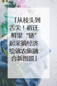 从枝头到舌尖！宿迁鲜果“链”起采摘经济绘就农旅融合新图景