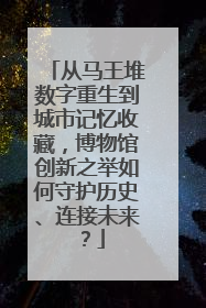 从马王堆数字重生到城市记忆收藏，博物馆创新之举如何守护历史、连接未来？