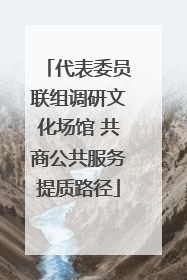代表委员联组调研文化场馆 共商公共服务提质路径
