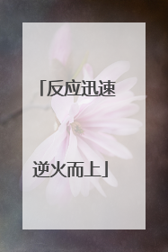 反应迅速 逆火而上